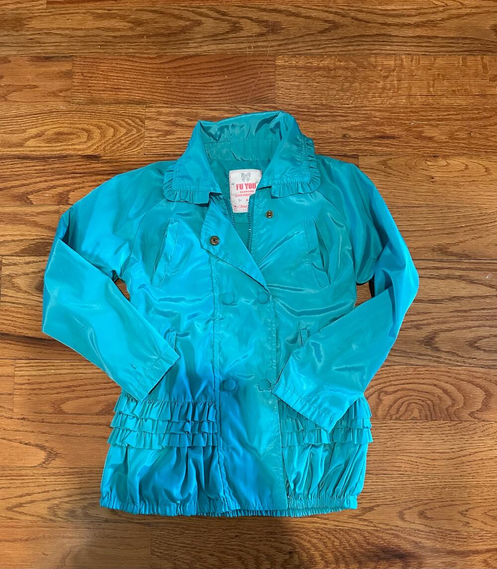 Girls size 6 wind breaker coat FU You brand